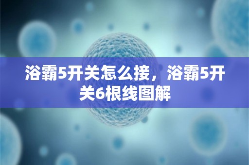 浴霸5开关怎么接，浴霸5开关6根线图解