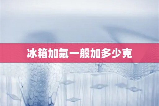 冰箱加氟一般加多少克