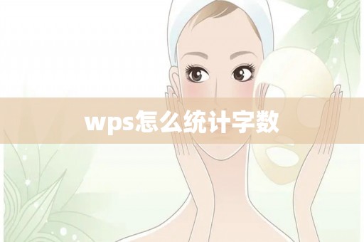 wps怎么统计字数